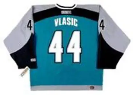 MARC-EDOUARD VLASIC San Jose Sharks 2006 CCM Throwback NHL Home Hockey Jersey 
