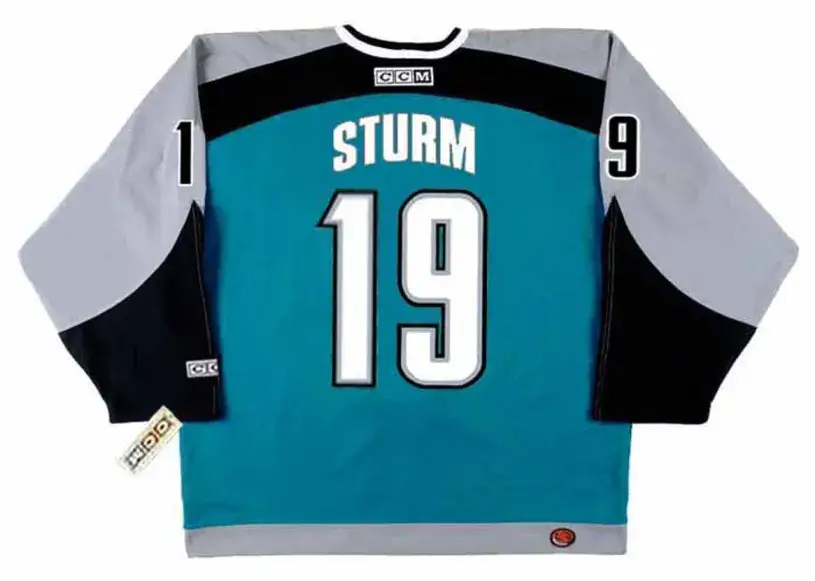 MARCO STURM San Jose Sharks 2002 CCM Throwback NHL Home Hockey Jersey 