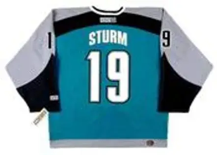 MARCO STURM San Jose Sharks 2002 CCM Throwback NHL Home Hockey Jersey 