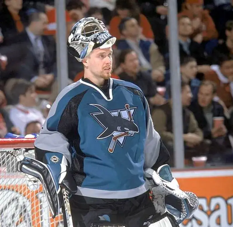 MIIKKA KIPRUSOFF San Jose Sharks 2001 CCM Throwback NHL Home Hockey Jersey 