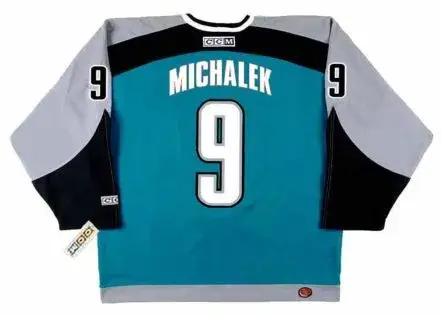 MILAN MICHALEK San Jose Sharks 2006 CCM Throwback NHL Home Hockey Jersey 