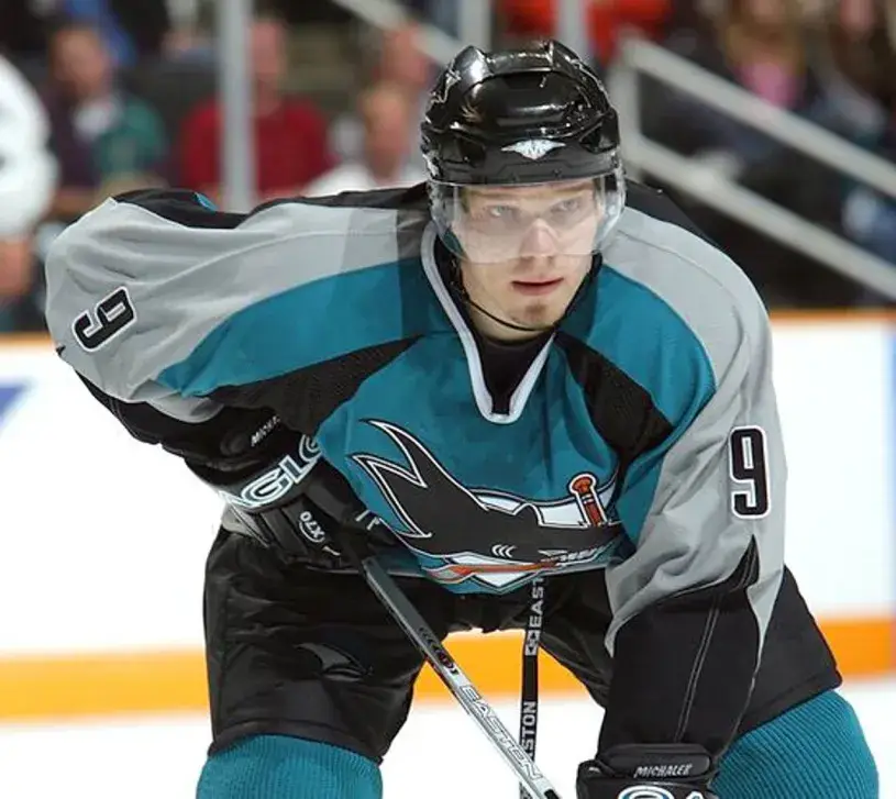 MILAN MICHALEK San Jose Sharks 2006 CCM Throwback NHL Home Hockey Jersey 