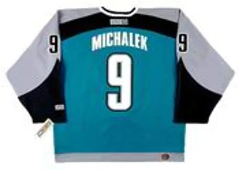 MILAN MICHALEK San Jose Sharks 2006 CCM Throwback NHL Home Hockey Jersey 
