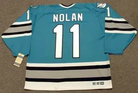 OWEN NOLAN San Jose Sharks 1996 CCM Vintage Throwback NHL Hockey Jersey 