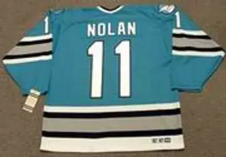 OWEN NOLAN San Jose Sharks 1996 CCM Vintage Throwback NHL Hockey Jersey 