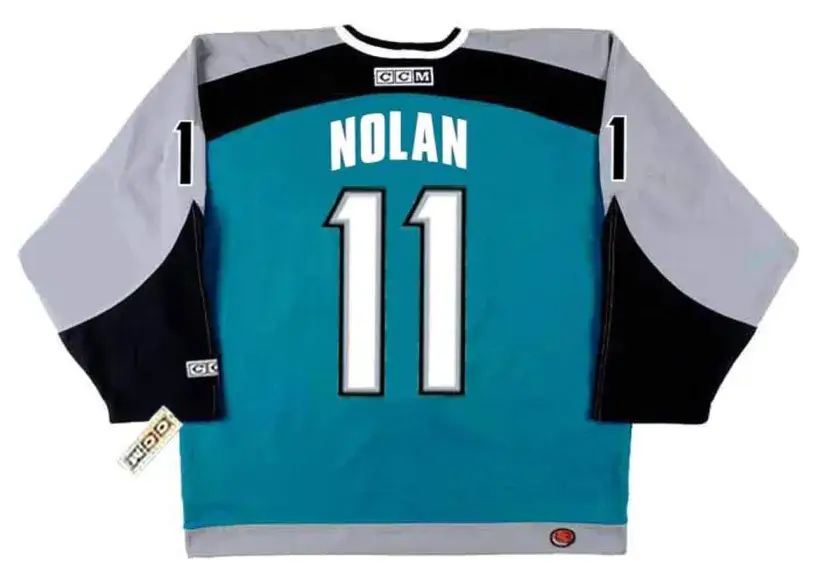 OWEN NOLAN San Jose Sharks 2001 CCM Throwback NHL Home Hockey Jersey 