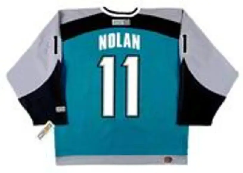 OWEN NOLAN San Jose Sharks 2001 CCM Throwback NHL Home Hockey Jersey 