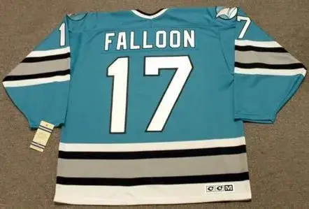 PAT FALLOON San Jose Sharks 1993 CCM Vintage Throwback NHL Hockey Jersey 