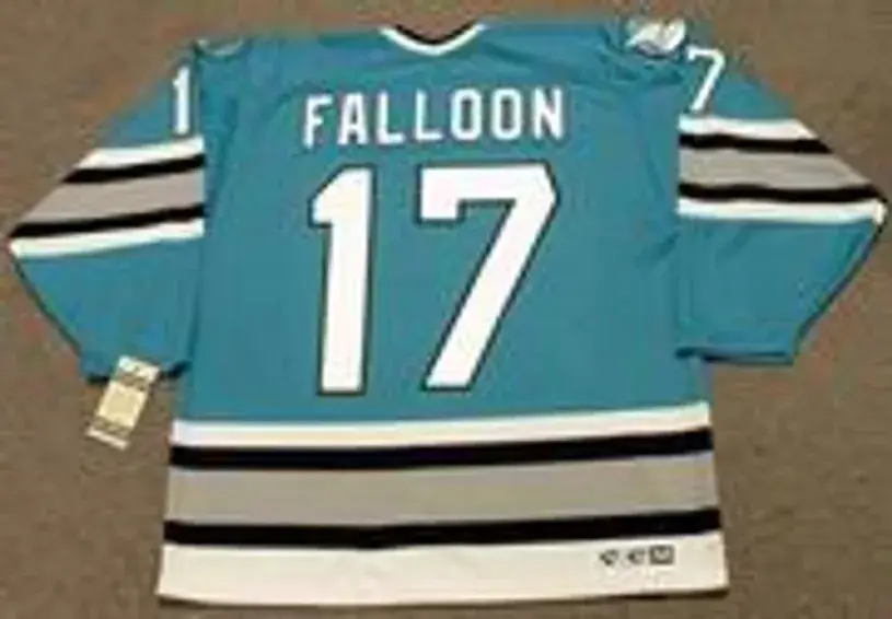PAT FALLOON San Jose Sharks 1993 CCM Vintage Throwback NHL Hockey Jersey 