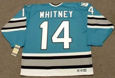 RAY WHITNEY San Jose Sharks 1995 CCM Vintage Throwback NHL Hockey Jersey 