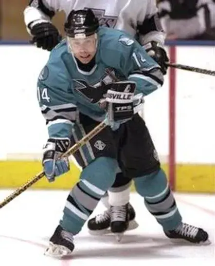 RAY WHITNEY San Jose Sharks 1995 CCM Vintage Throwback NHL Hockey Jersey 
