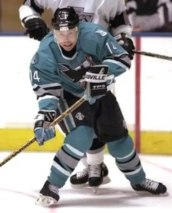 RAY WHITNEY San Jose Sharks 1995 CCM Vintage Throwback NHL Hockey Jersey 