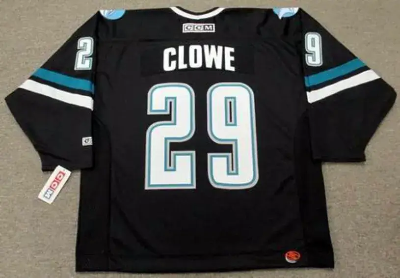 RYANE CLOWE San Jose Sharks 2006 CCM Throwback Alternate NHL Jersey 