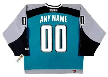 SAN JOSE SHARKS 2003 CCM Throwback Home Jersey Customized “Any Name & Number(s)” 