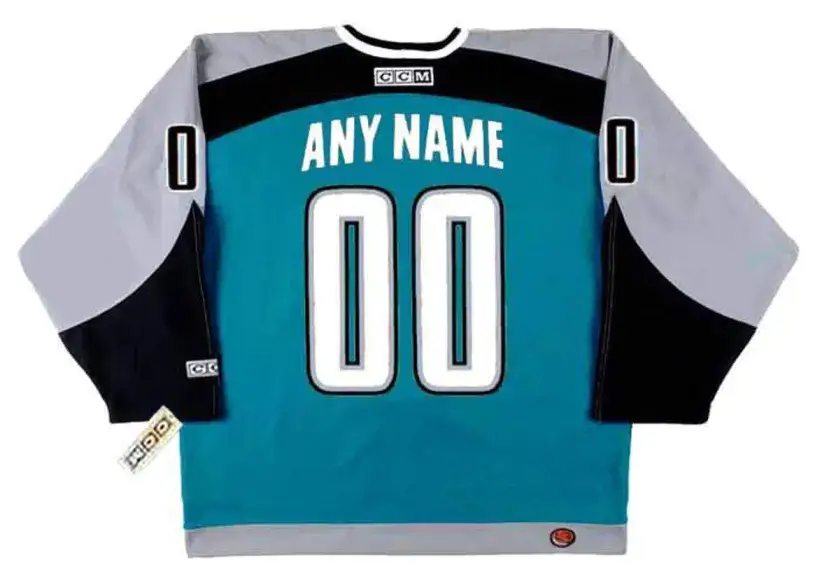 SAN JOSE SHARKS 2003 CCM Throwback Home Jersey Customized “Any Name & Number(s)” 