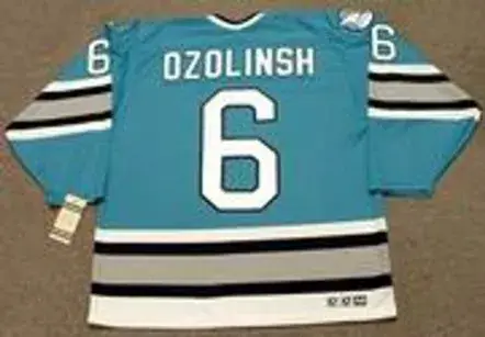 SANDIS OZOLINSH San Jose Sharks 1995 CCM Vintage Throwback NHL Hockey Jersey 