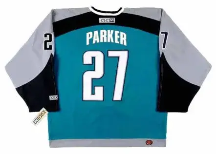 SCOTT PARKER San Jose Sharks 2003 CCM Throwback NHL Home Hockey Jersey 