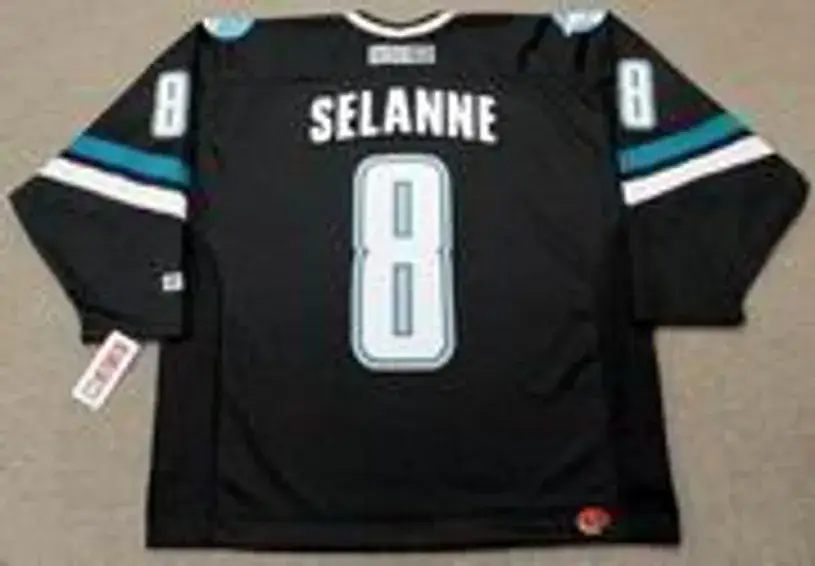 TEEMU SELANNE San Jose Sharks 2002 CCM Throwback Alternate NHL Jersey 