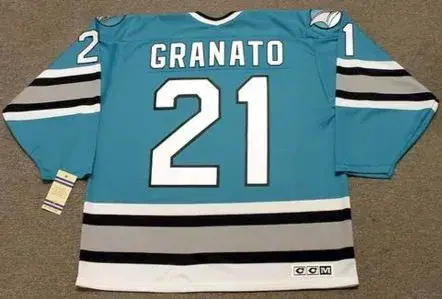 TONY GRANATO San Jose Sharks 1997 CCM Vintage Throwback NHL Hockey Jersey 