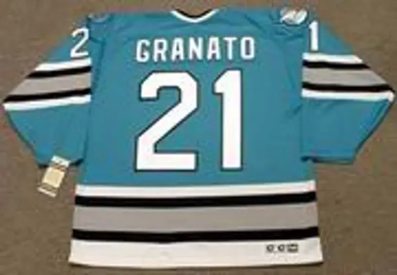 TONY GRANATO San Jose Sharks 1997 CCM Vintage Throwback NHL Hockey Jersey 