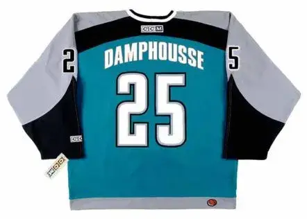 VINCENT DAMPHOUSSE San Jose Sharks 2003 CCM Throwback NHL Hockey Jersey 
