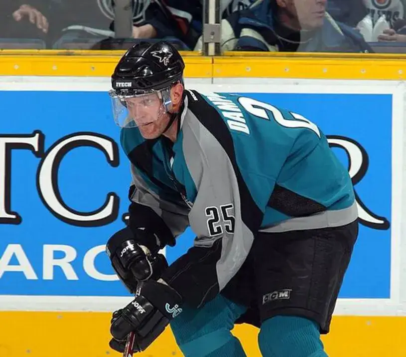 VINCENT DAMPHOUSSE San Jose Sharks 2003 CCM Throwback NHL Hockey Jersey 