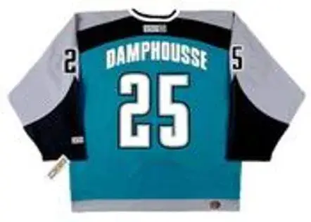 VINCENT DAMPHOUSSE San Jose Sharks 2003 CCM Throwback NHL Hockey Jersey 