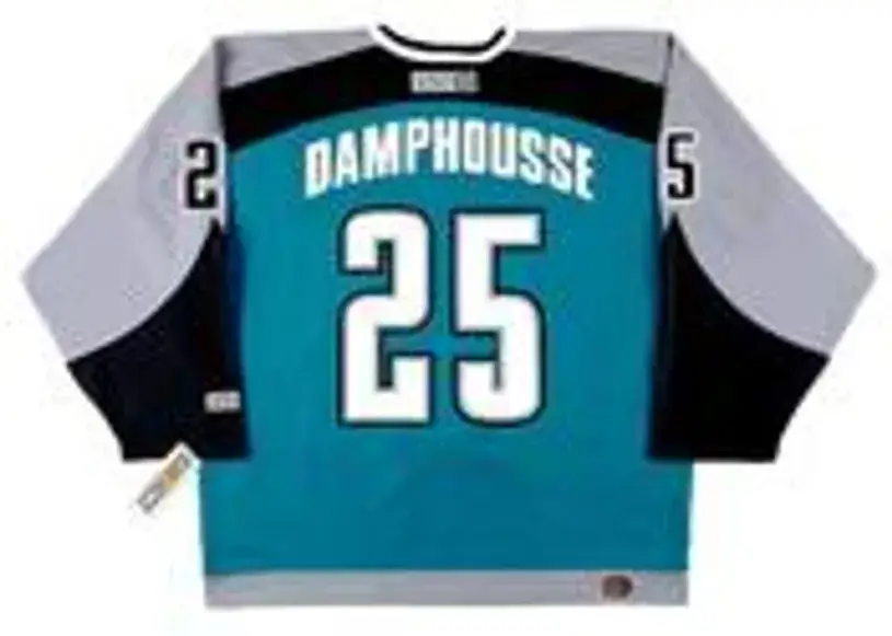 VINCENT DAMPHOUSSE San Jose Sharks 2003 CCM Throwback NHL Hockey Jersey 