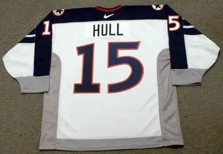 BRETT HULL 1998 USA Nike Olympic Throwback Hockey Jersey 