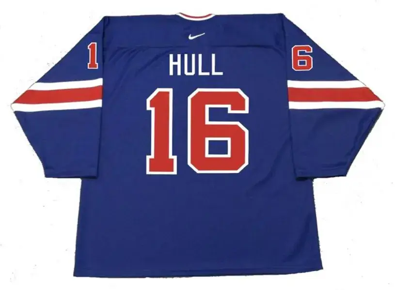 BRETT HULL 2004 “World Cup” USA Nike Throwback Hockey Jersey