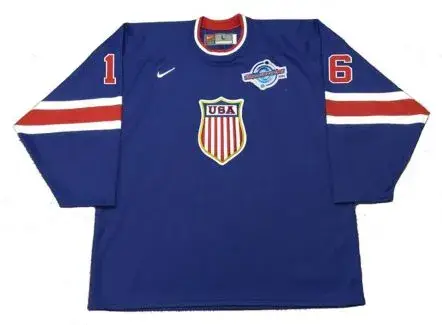 BRETT HULL 2004 “World Cup” USA Nike Throwback Hockey Jersey 