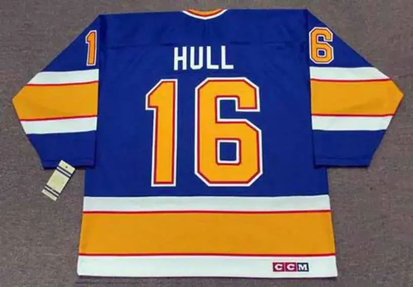 BRETT HULL St. Louis Blues 1991 CCM Throwback NHL Hockey Jersey 