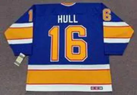 BRETT HULL St. Louis Blues 1991 CCM Throwback NHL Hockey Jersey 