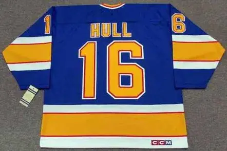 BRETT HULL St. Louis Blues 1993 CCM Throwback NHL Hockey Jersey 