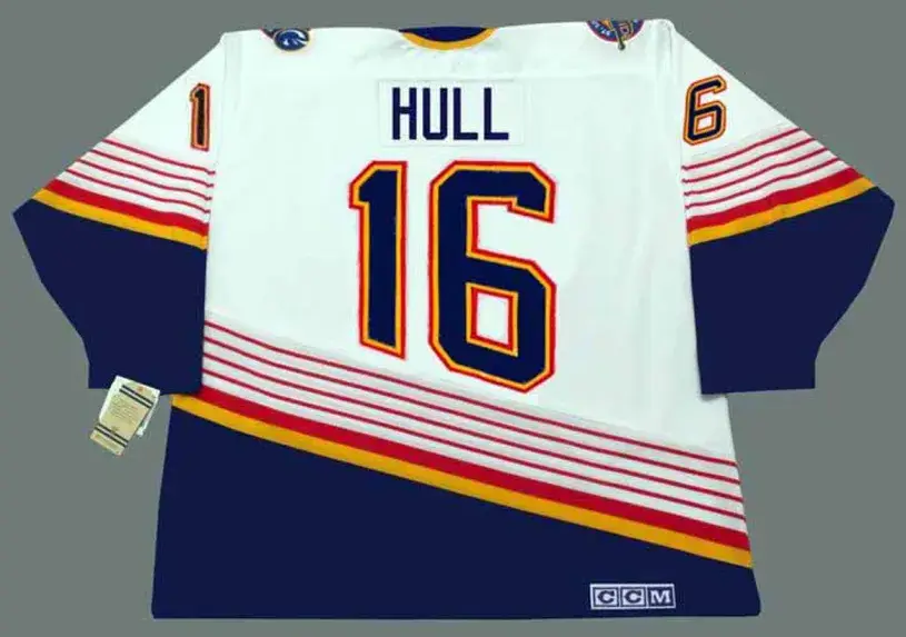 BRETT HULL St. Louis Blues 1995 Home CCM Throwback NHL Hockey Jersey 