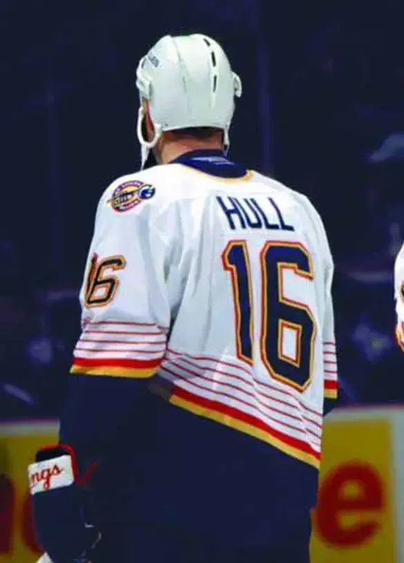 BRETT HULL St. Louis Blues 1995 Home CCM Throwback NHL Hockey Jersey 