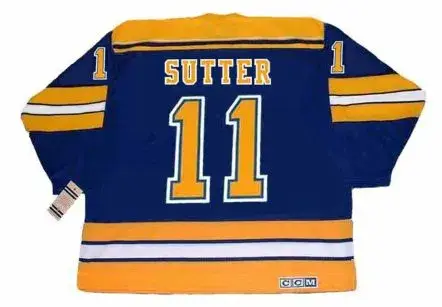 BRIAN SUTTER St. Louis Blues 1980 CCM Vintage Throwback NHL Hockey Jersey 