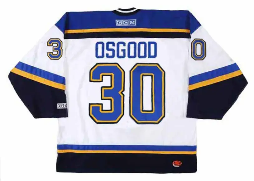 CHRIS OSGOOD St. Louis Blues 2003 CCM Throwback Away NHL Hockey Jersey 