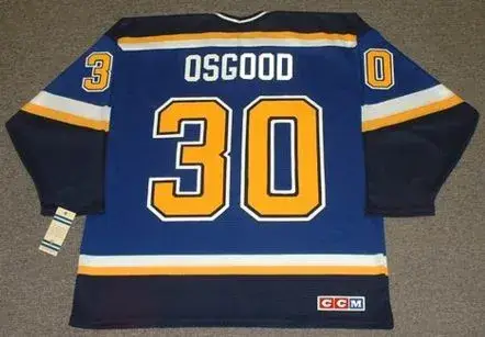 CHRIS OSGOOD St. Louis Blues 2003 CCM Throwback Home NHL Hockey Jersey 