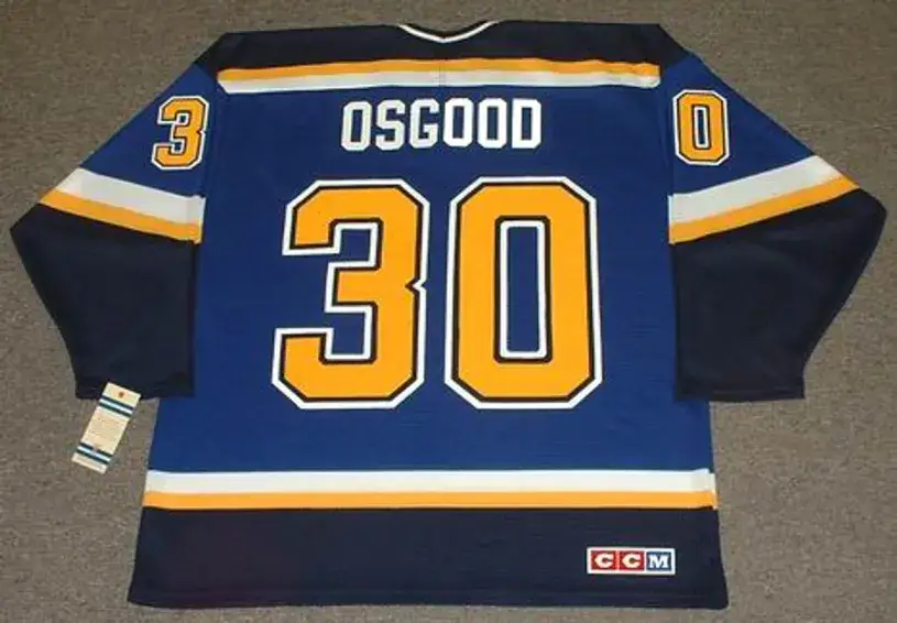 CHRIS OSGOOD St. Louis Blues 2003 CCM Throwback Home NHL Hockey Jersey 