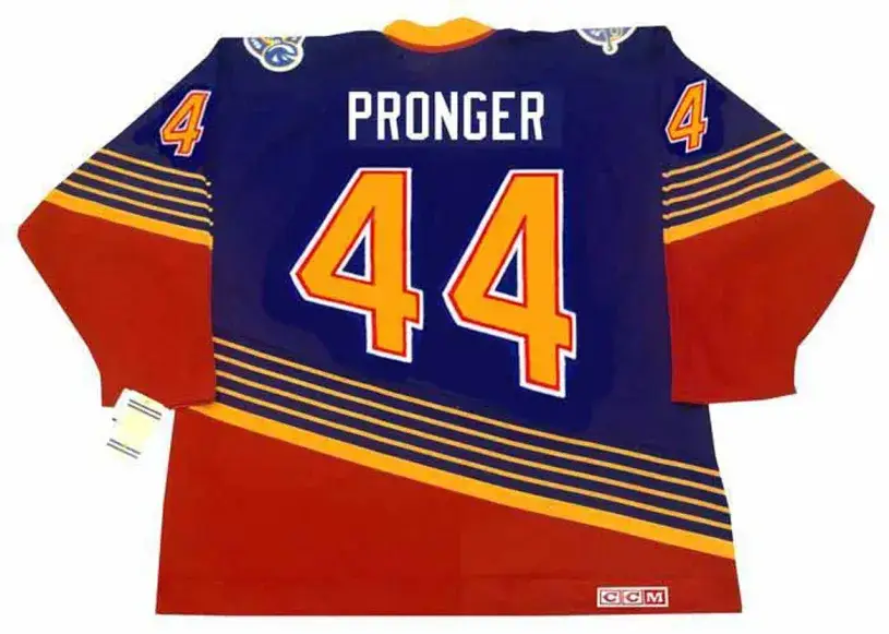 CHRIS PRONGER St. Louis Blues 1997 Away CCM NHL Vintage Throwback Jersey 