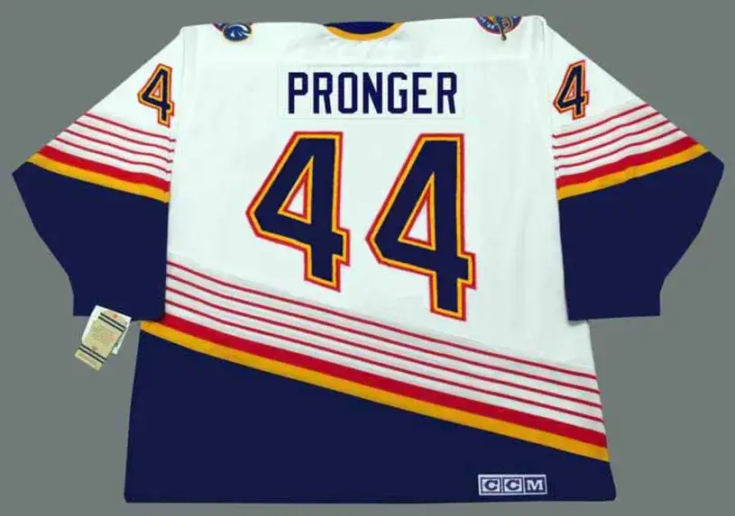 CHRIS PRONGER St. Louis Blues 1997 Home CCM NHL Vintage Throwback Jersey 
