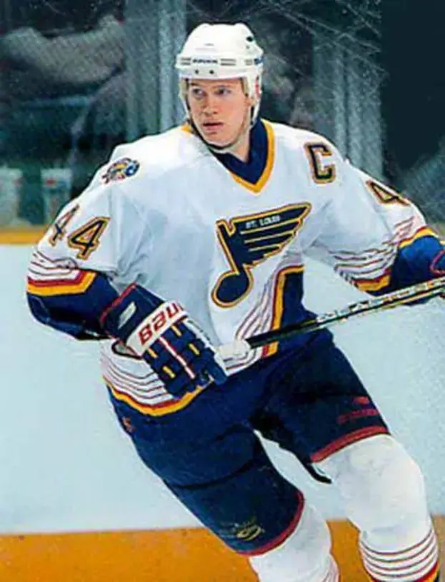 CHRIS PRONGER St. Louis Blues 1997 Home CCM NHL Vintage Throwback Jersey 