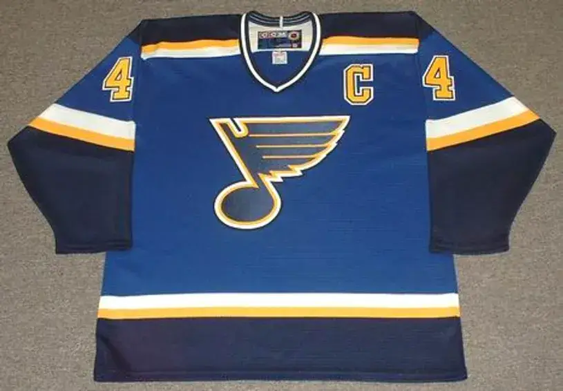CHRIS PRONGER St. Louis Blues 2001 CCM Throwback Away NHL Hockey Jersey