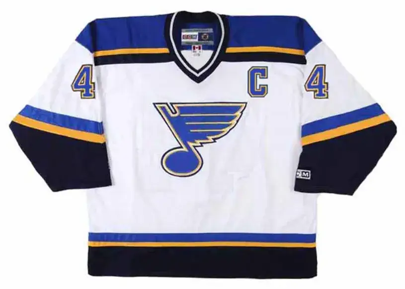CHRIS PRONGER St. Louis Blues 2001 CCM Throwback Home NHL Hockey Jersey