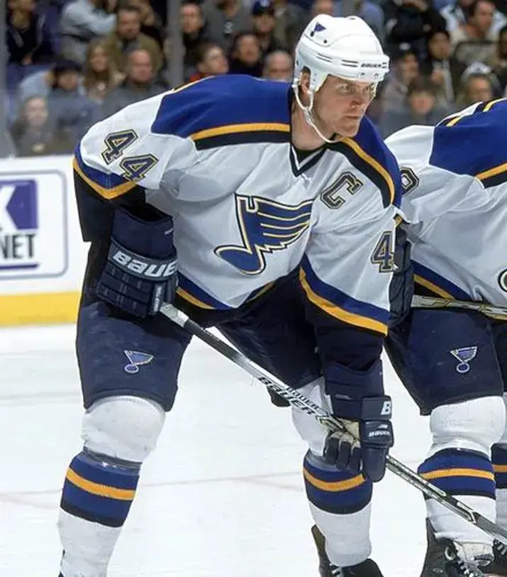 CHRIS PRONGER St. Louis Blues 2001 CCM Throwback Home NHL Hockey Jersey 