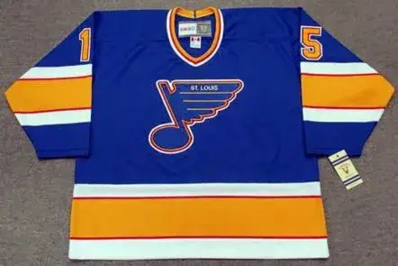 CRAIG JANNEY St. Louis Blues 1991 CCM Vintage Throwback NHL Hockey Jersey