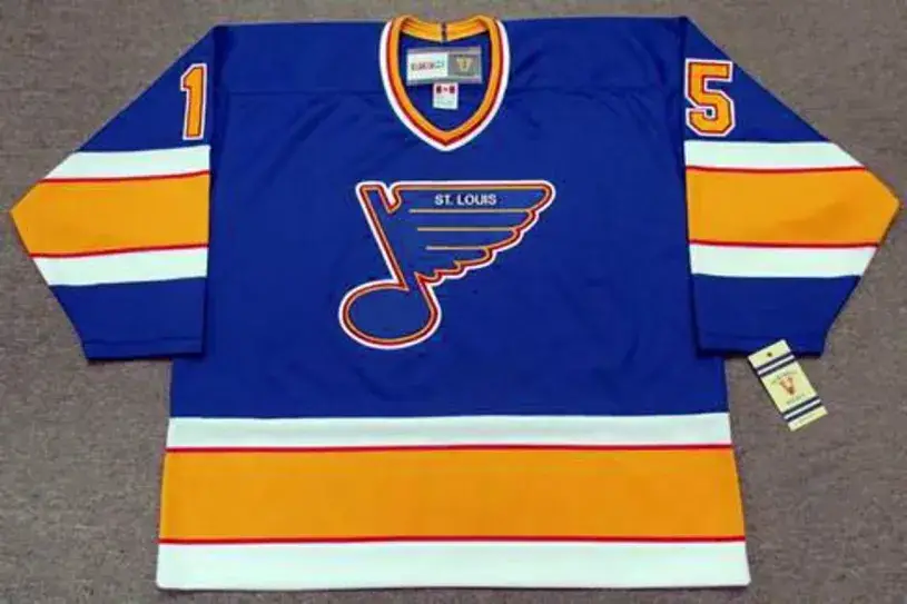 CRAIG JANNEY St. Louis Blues 1991 CCM Vintage Throwback NHL Hockey Jersey