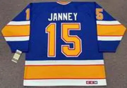 CRAIG JANNEY St. Louis Blues 1991 CCM Vintage Throwback NHL Hockey Jersey 