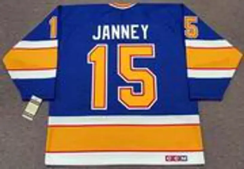 CRAIG JANNEY St. Louis Blues 1991 CCM Vintage Throwback NHL Hockey Jersey 